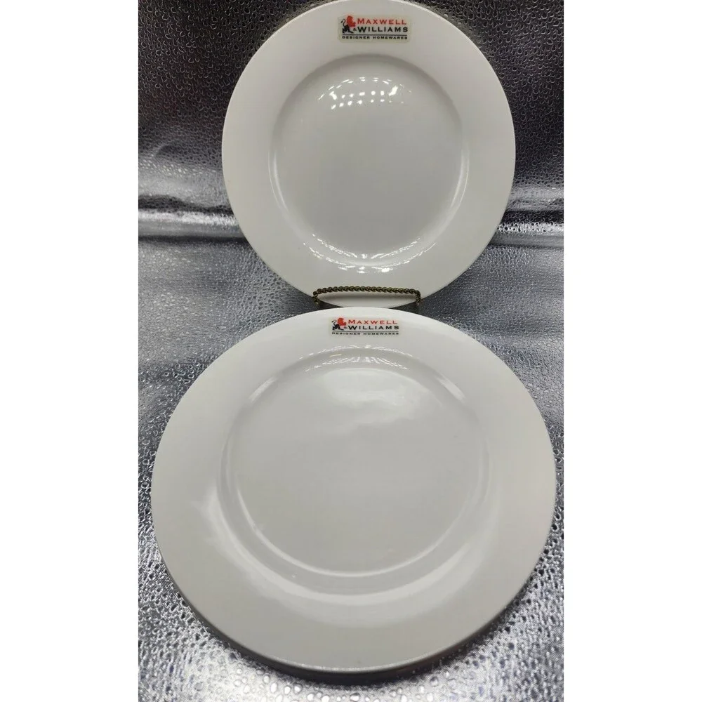 MAXWELL & WILLIAMS SALAD/DESSERT PLATE WHITE (Set of 4) READ!!